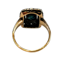 Bague Entourage en or jaune, or blanc, saphir, et diamants - Castafiore