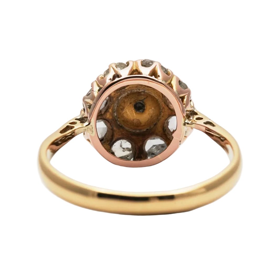 Bague Entourage en or jaune, perle et diamants - Castafiore