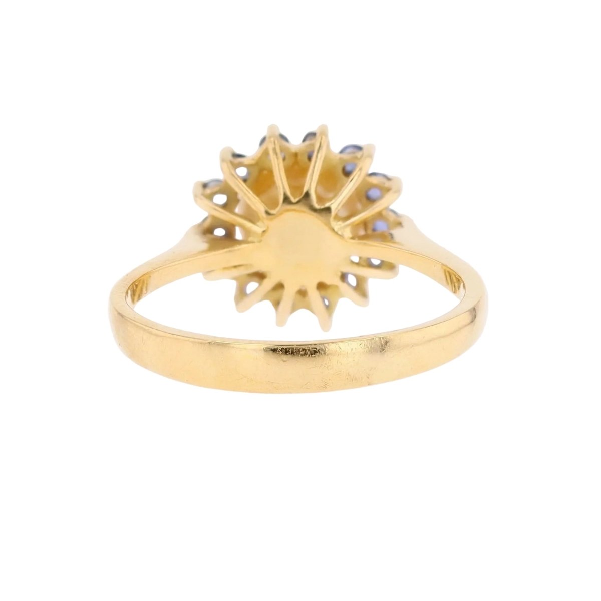 Bague Entourage en or jaune, perle et saphirs - Castafiore
