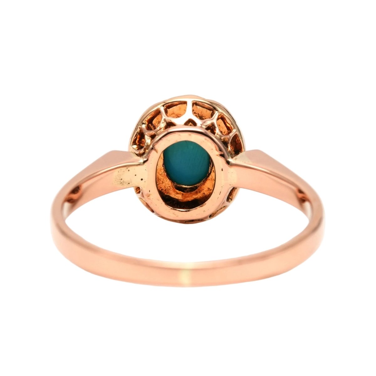 Bague Entourage en or jaune, perles et turquoise - Castafiore