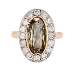 Ring andalusite and diamonds