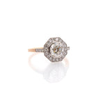 Bague Entourage en or jaune, platine et diamants - Castafiore