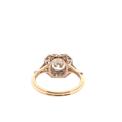 Bague Entourage en or jaune, platine et diamants - Castafiore