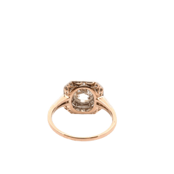 Bague Entourage en or jaune, platine et diamants - Castafiore