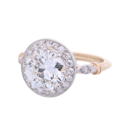 Bague Entourage en or jaune, platine et diamants - Castafiore