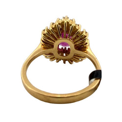 Bague Entourage en or jaune, rubis et diamants - Castafiore