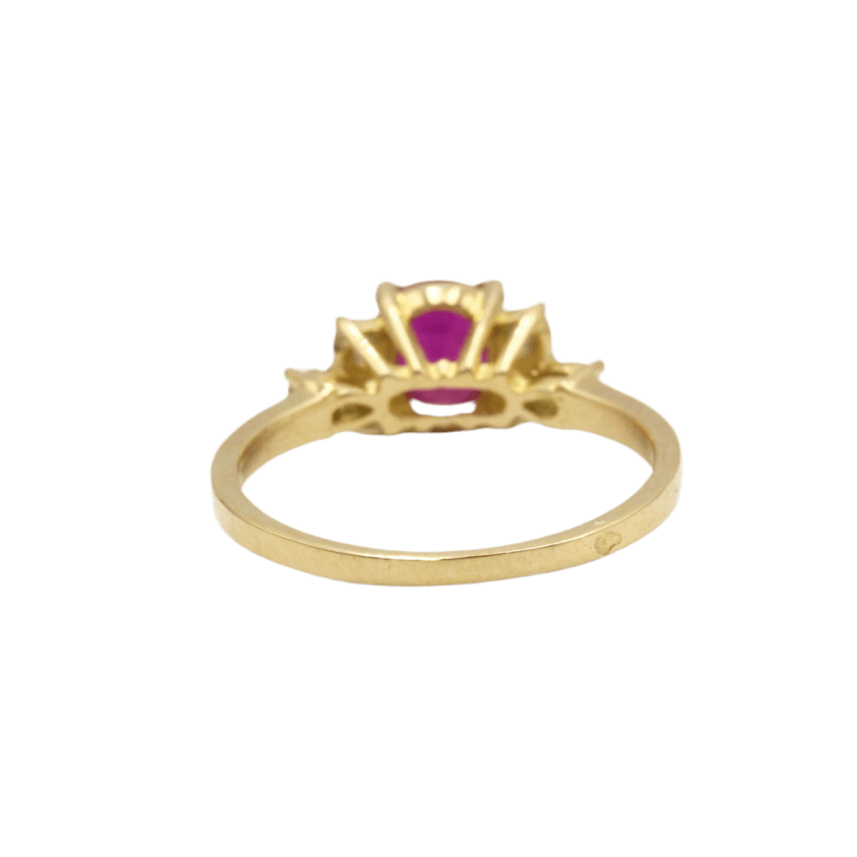 Bague Entourage en or jaune, rubis et diamants - Castafiore