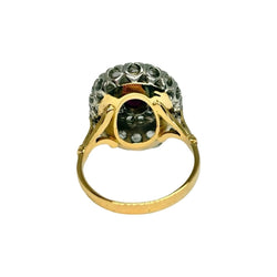 Bague Entourage en or jaune, rubis et diamants - Castafiore