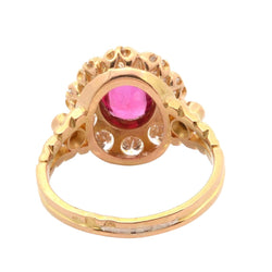 Bague Entourage en or jaune, rubis et diamants - Castafiore