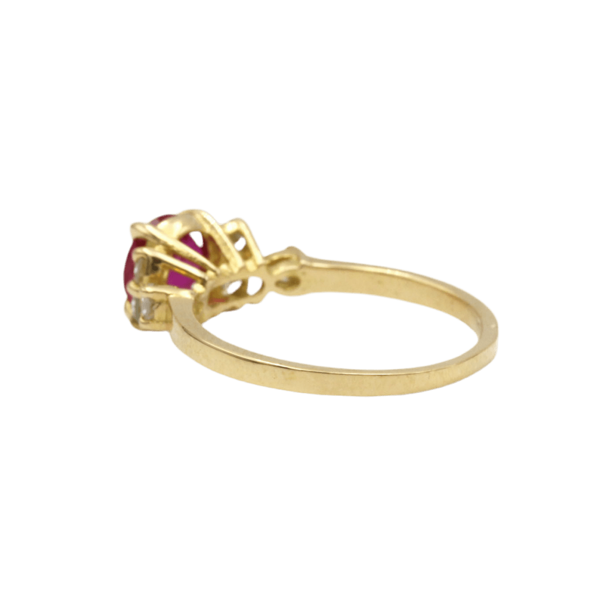 Bague Entourage en or jaune, rubis et diamants - Castafiore