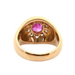 Bague Entourage en or jaune, rubis et diamants - Castafiore