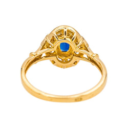 Bague Entourage en or jaune, saphir et diamants - Castafiore