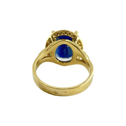 Bague Entourage en or jaune, saphir et diamants - Castafiore