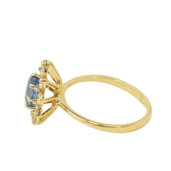 Bague Entourage en or jaune, saphir et diamants - Castafiore