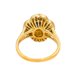 Bague Entourage en or jaune, saphir et diamants - Castafiore