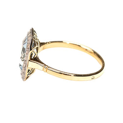 Bague Entourage en or jaune, topaze et diamants - Castafiore