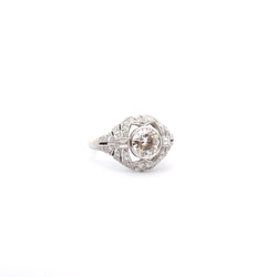 Bague Entourage en platine et diamants - Castafiore