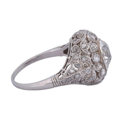 Bague Entourage en platine et diamants - Castafiore