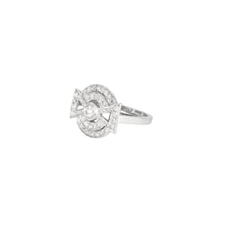 Bague Entourage en platine et diamants - Castafiore