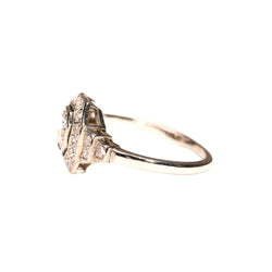 Bague Entourage en platine et diamants - Castafiore