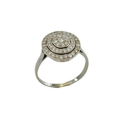 Bague Entourage en platine et diamants - Castafiore