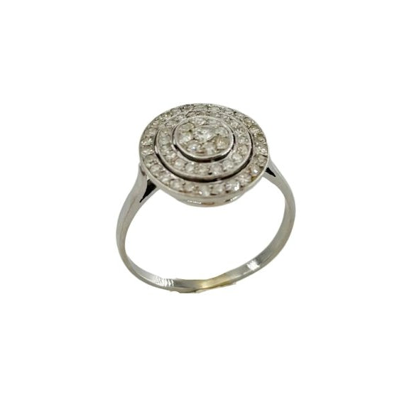 Bague Entourage en platine et diamants - Castafiore