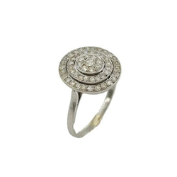 Bague Entourage en platine et diamants - Castafiore