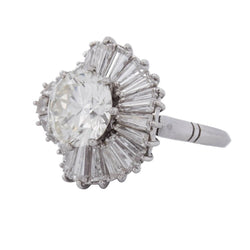 Bague Entourage en platine et diamants - Castafiore