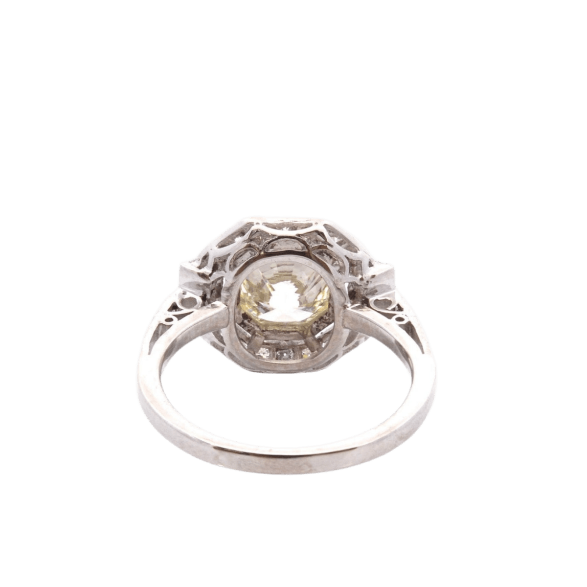 Bague Entourage en platine et diamants - Castafiore