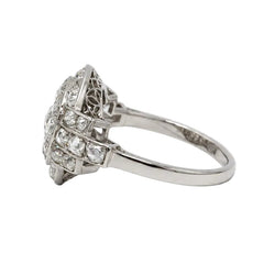 Bague Entourage en platine et diamants - Castafiore