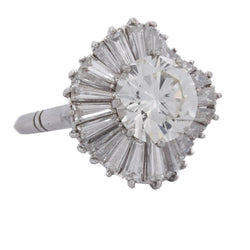 Bague Entourage en platine et diamants - Castafiore