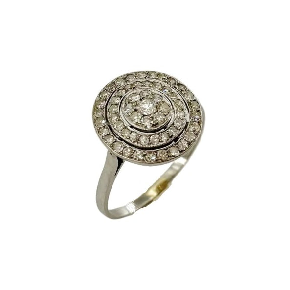 Bague Entourage en platine et diamants - Castafiore