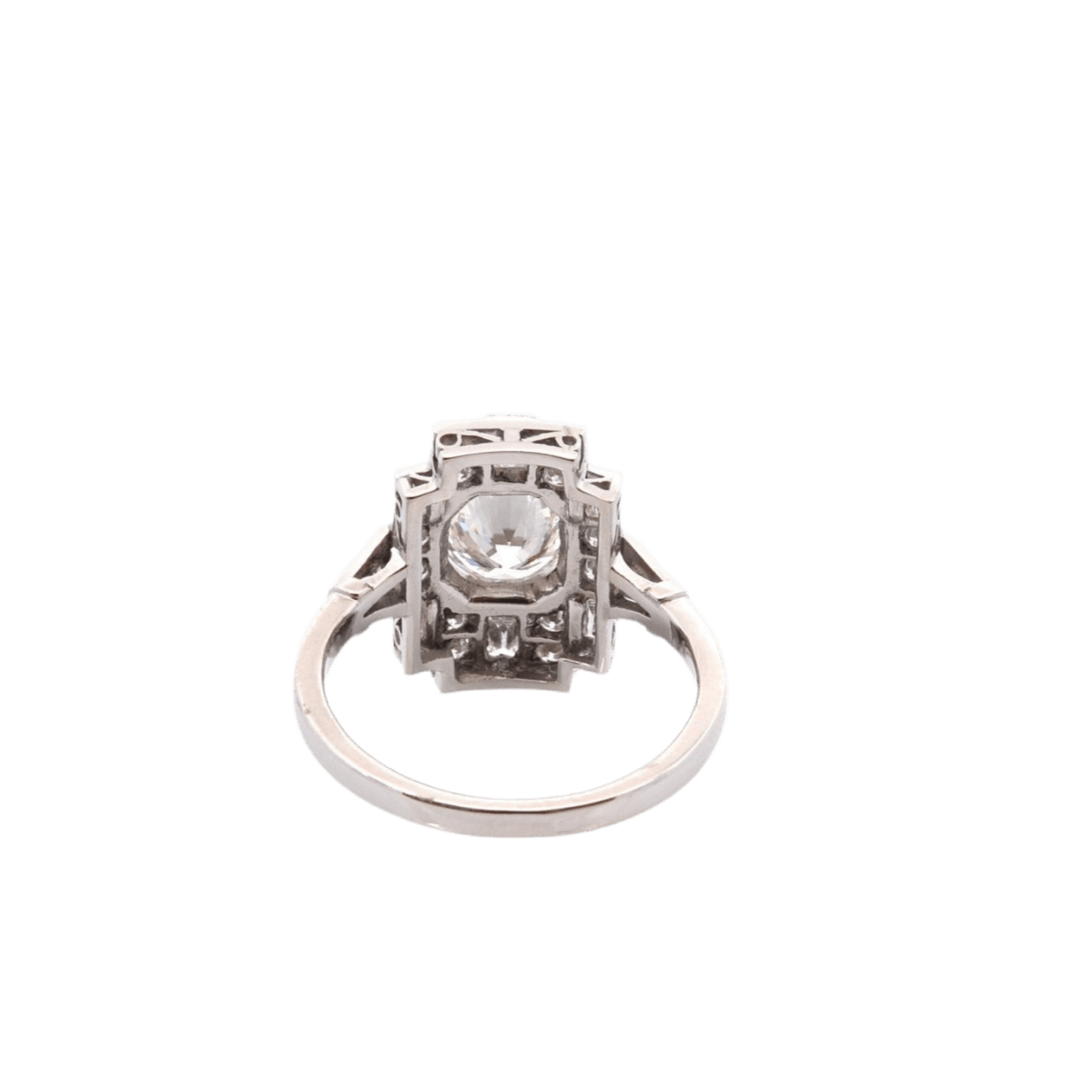 Bague Entourage en platine et diamants - Castafiore