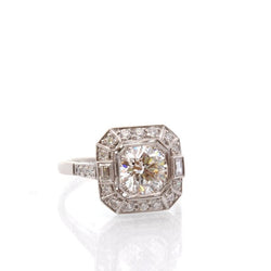 Bague Entourage en platine et diamants - Castafiore
