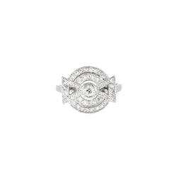 Bague Entourage en platine et diamants - Castafiore