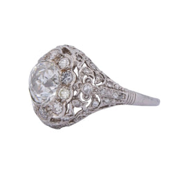 Bague Entourage en platine et diamants - Castafiore