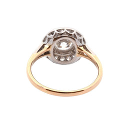 Bague Entourage en platine, or jaune, et diamants - Castafiore