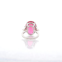 Bague Entourage en platine, tourmaline et diamants - Castafiore