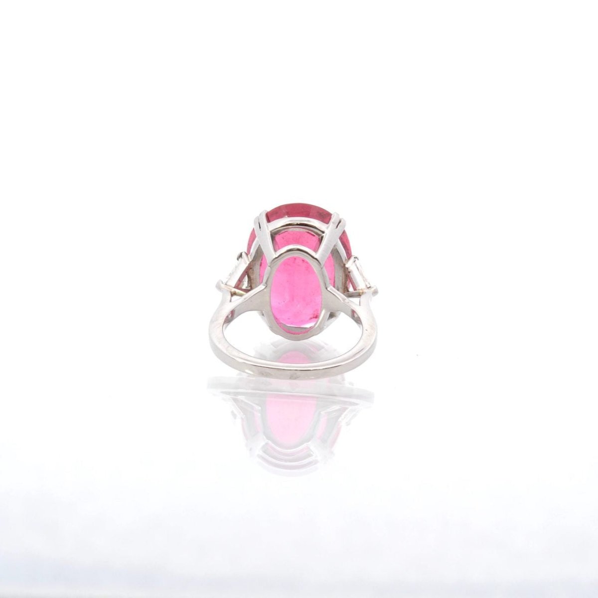 Bague Entourage en platine, tourmaline et diamants - Castafiore