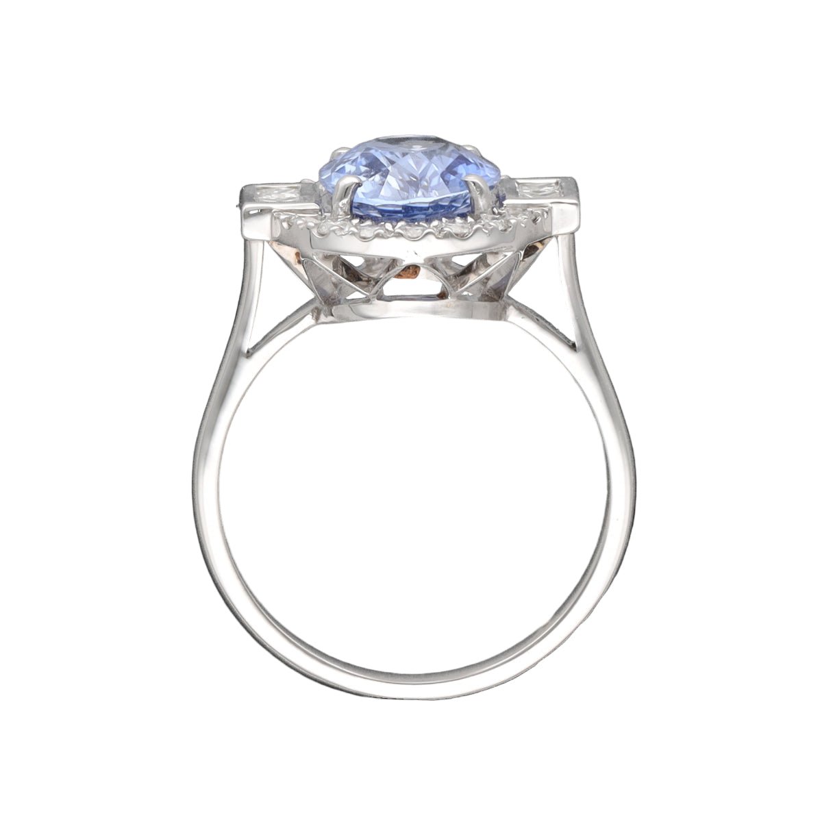 Bague Entourage en saphir et diamants - Castafiore