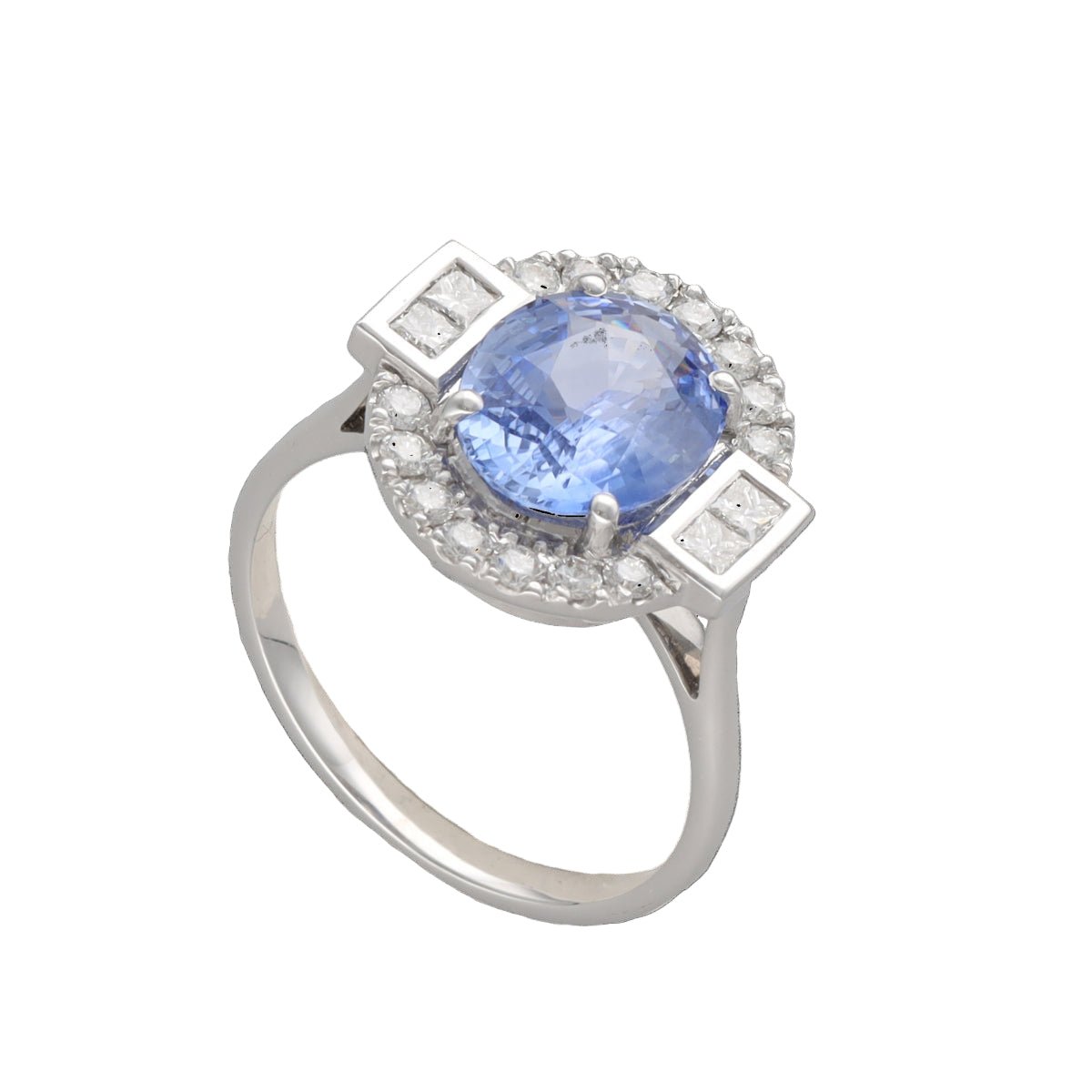 Bague Entourage en saphir et diamants - Castafiore