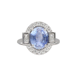 Bague Entourage en saphir et diamants - Castafiore