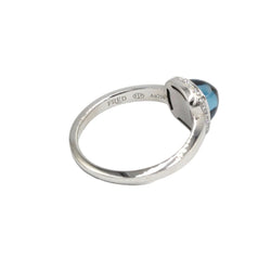 Bague Entourage FRED "Pain de sucre" en or blanc, topaze et diamants - Castafiore