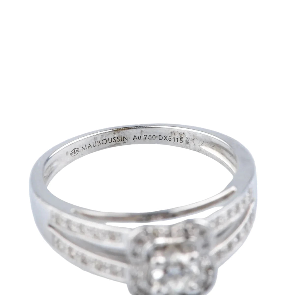 Bague Entourage MAUBOUSSIN "Moi aime toi" en or blanc et diamants - Castafiore