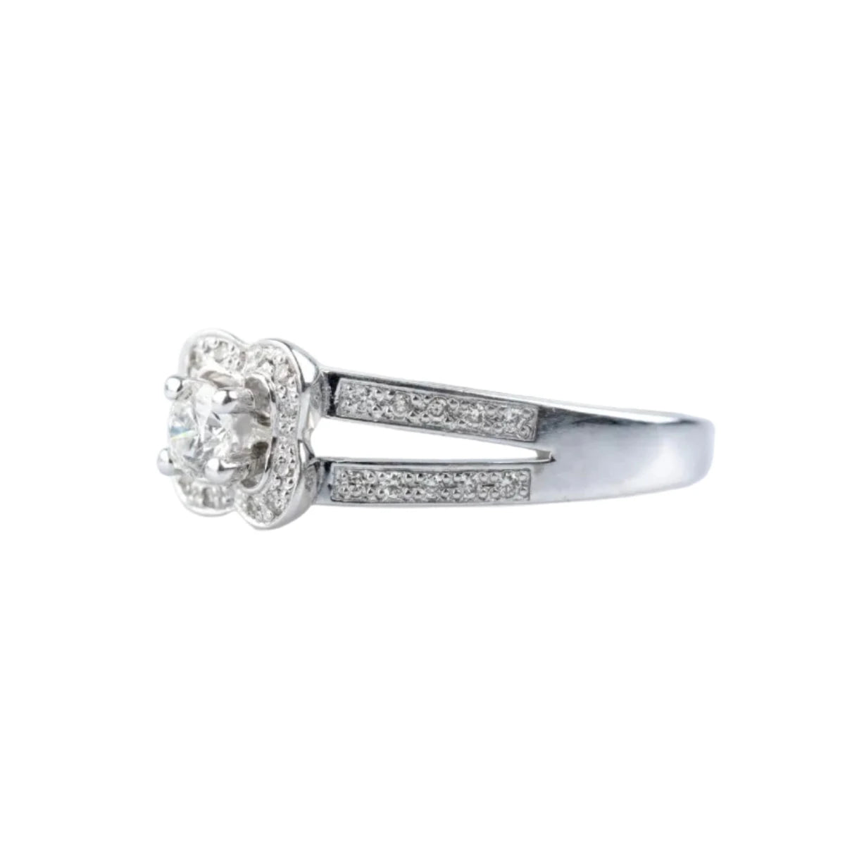 Bague Entourage MAUBOUSSIN "Moi aime toi" en or blanc et diamants - Castafiore