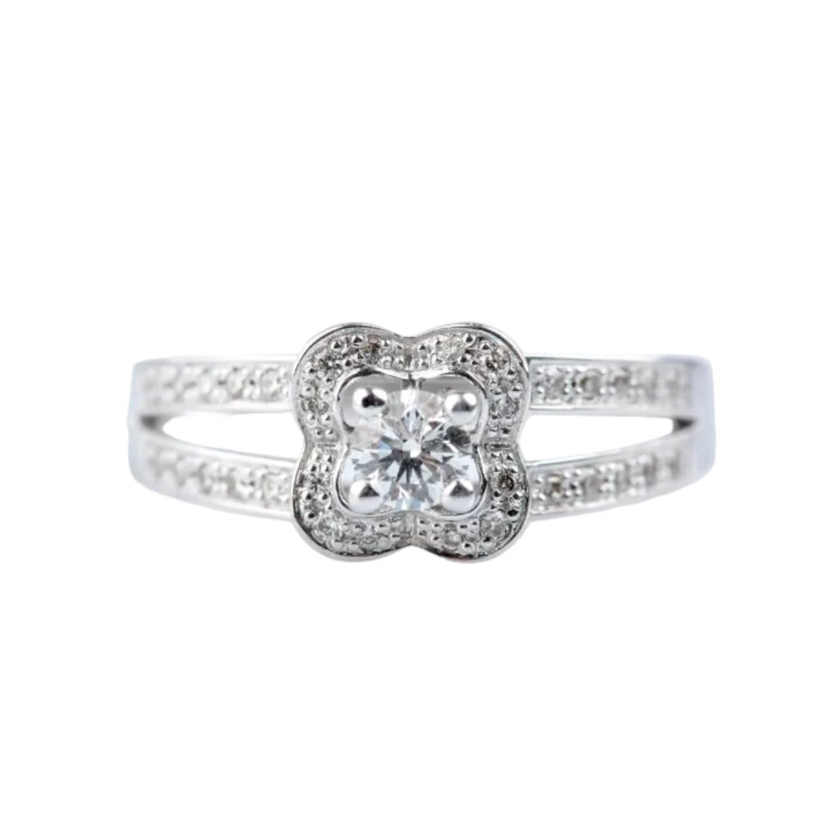 Bague Entourage MAUBOUSSIN "Moi aime toi" en or blanc et diamants - Castafiore