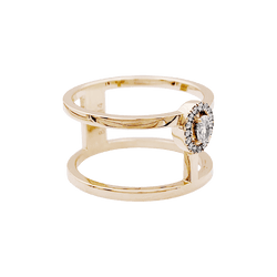 Bague Entourage MESSIKA "Glam'Azone" en or rose et diamants - Castafiore