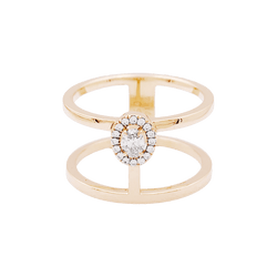 Bague Entourage MESSIKA "Glam'Azone" en or rose et diamants - Castafiore