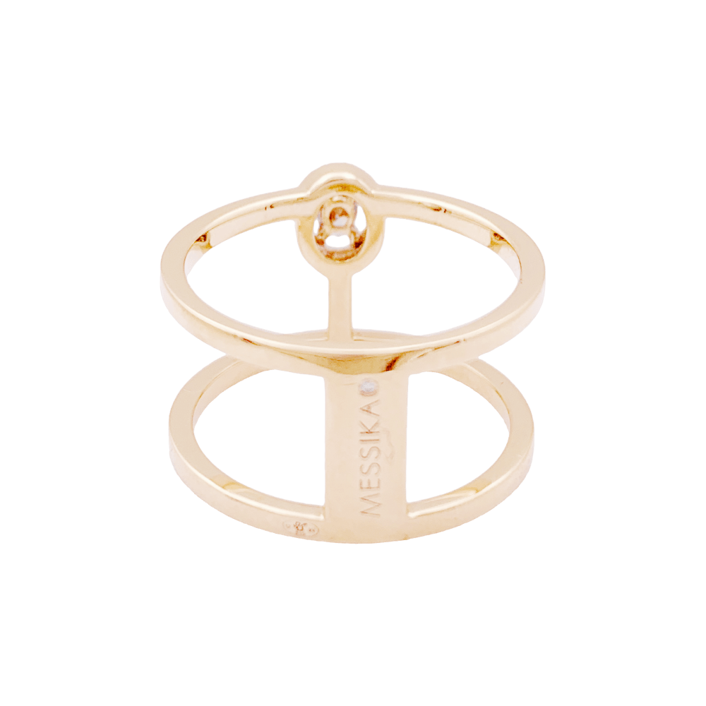 Bague Entourage MESSIKA "Glam'Azone" en or rose et diamants - Castafiore