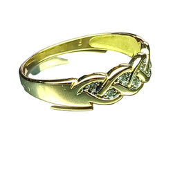 Bague entrelacs en or jaune et diamants - Castafiore